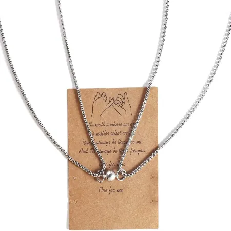 Couple Magnetic Ball Necklace ( 2pc)